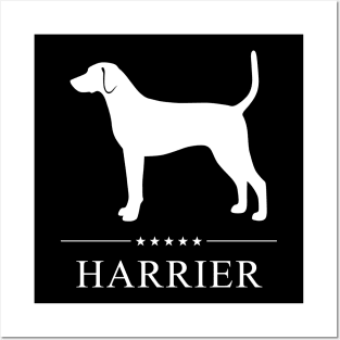 Harrier Dog White Silhouette Posters and Art